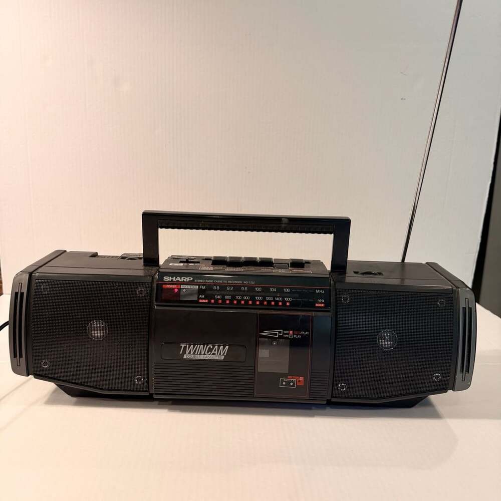 Sharp Wq-T222 Twincam Stereo Radio Cassette Recorder Tested and fully working